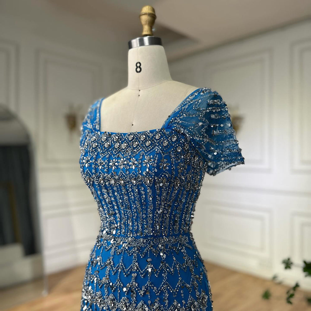 Dubai Mermaid Evening Dress – Luxury Modest Arabic Formal Gown LA72714