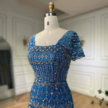 Dubai Mermaid Evening Dress – Luxury Modest Arabic Formal Gown LA72714