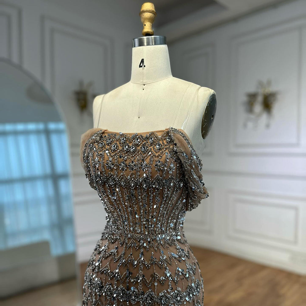 Dubai Mermaid Evening Dress – Luxury Modest Arabic Formal Gown LA72714