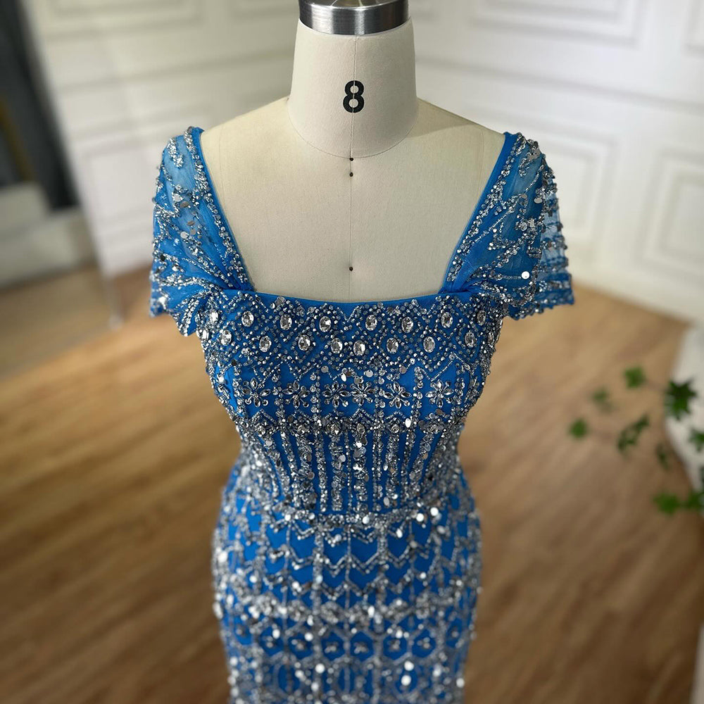 Dubai Mermaid Evening Dress – Luxury Modest Arabic Formal Gown LA72714