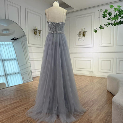 Luxury Nude Beaded Sleeveless Evening Dress with Cape LA73129