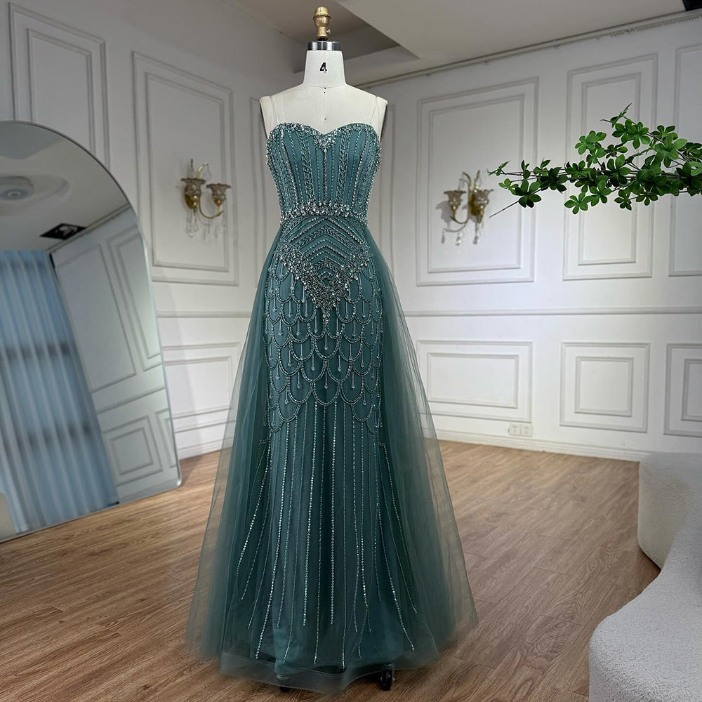 Luxury Nude Beaded Sleeveless Evening Dress with Cape LA73129