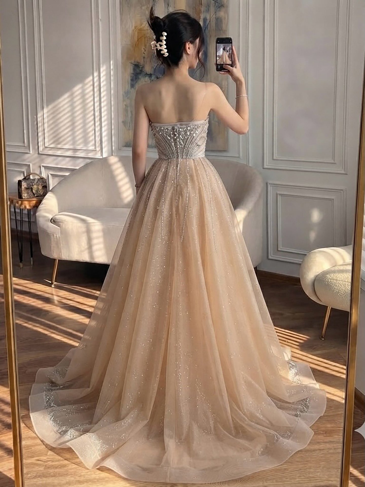 Luxury Nude Sweetheart Baroque Beaded Fitted Mermaid Dress LA73831