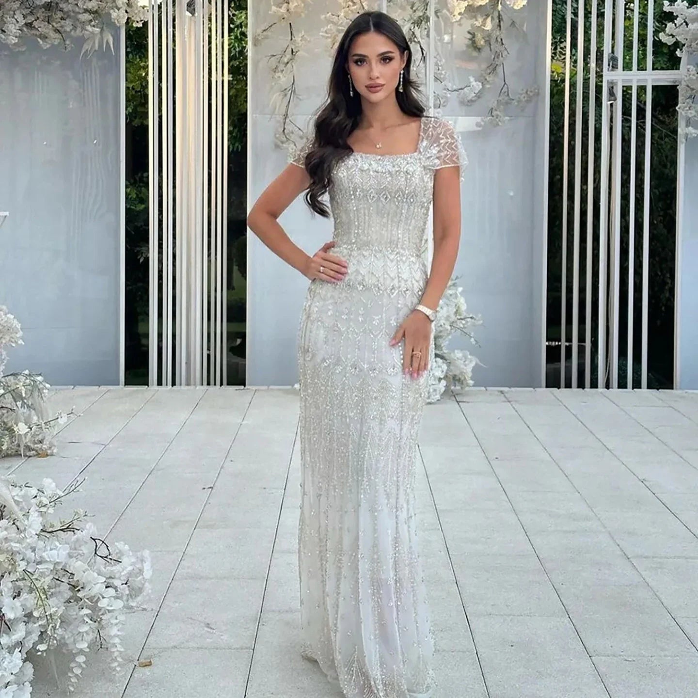 Dubai Mermaid Evening Dress – Luxury Modest Arabic Formal Gown LA72714